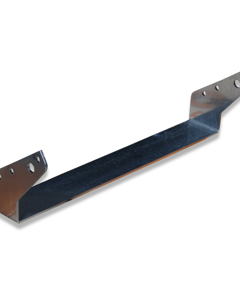 Rail for manure deflector plate
